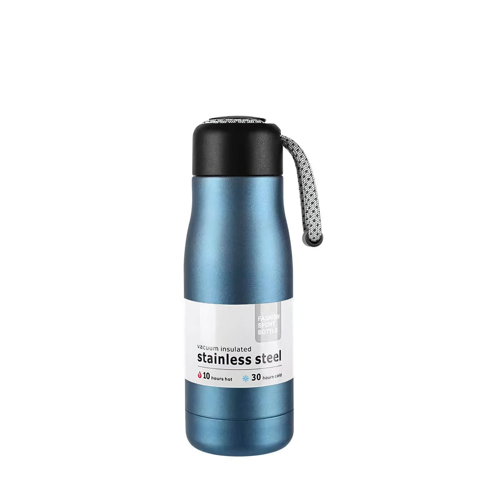 blue double walled coffee thermos