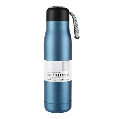 blue double walled coffee thermos