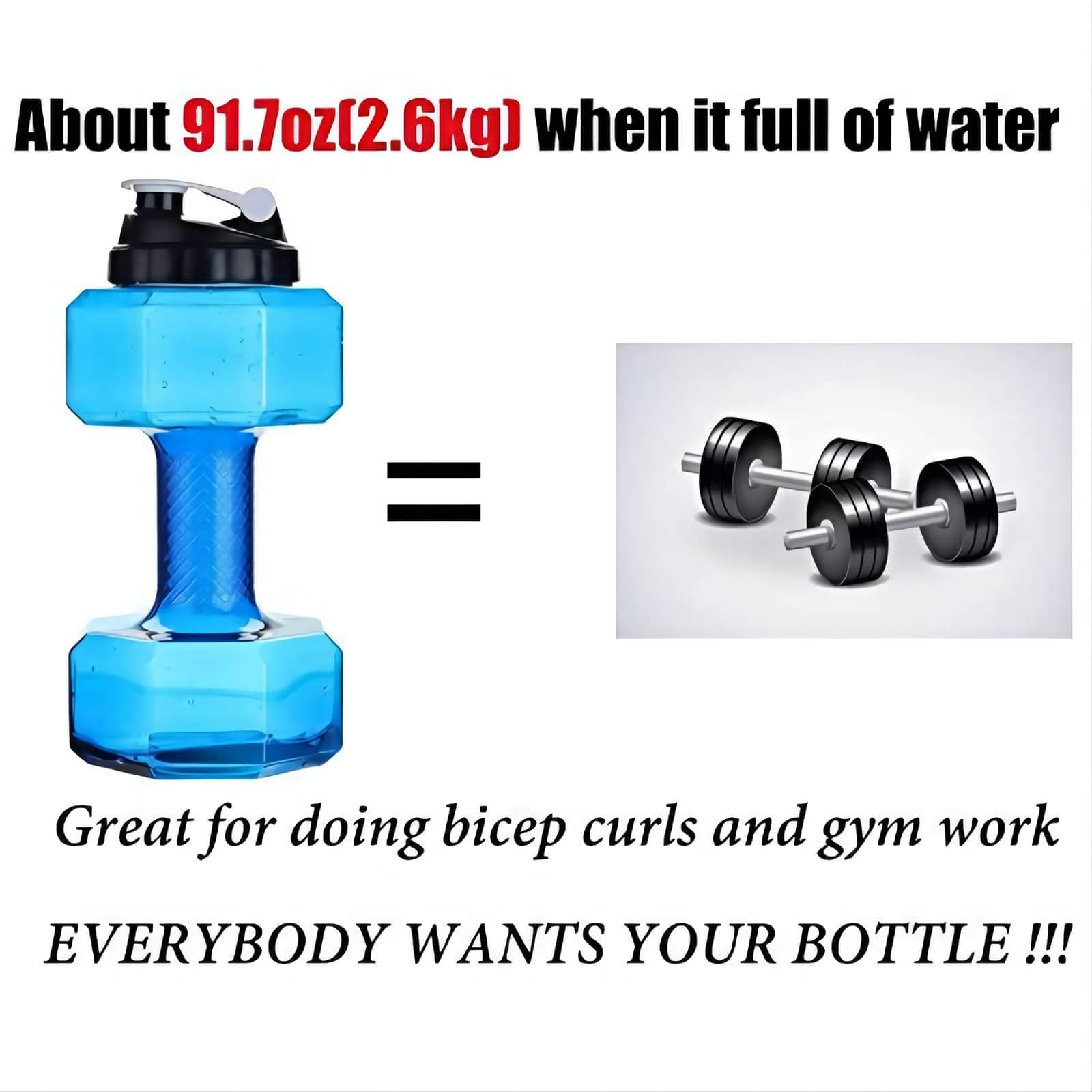 blue gym bottle