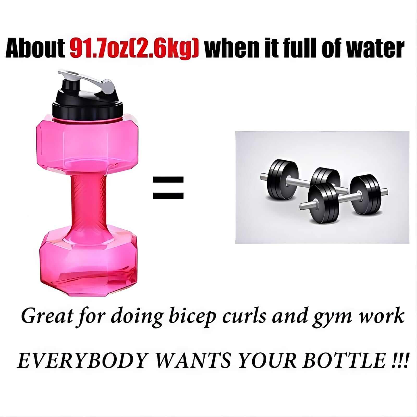 pink gym bottle
